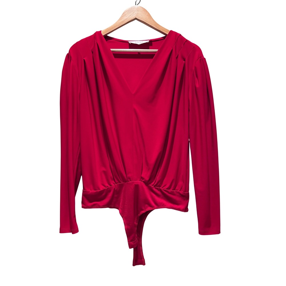 ASTR the Label Red Long Sleeve Body Suit Size Small Clubwear Party Feminine